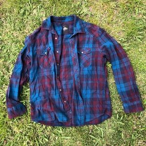 🌷 3 for $15 🌷 Blue and red flannel